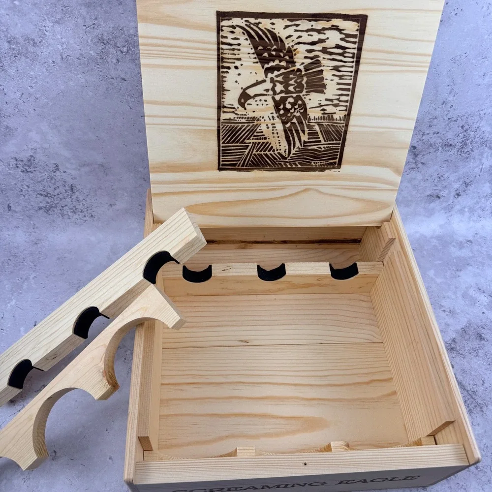 Screaming Eagle 2022 Oakville Cabernet Sauvignon Wooden Wine Box Crate 3 Bottle